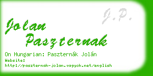 jolan paszternak business card