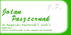 jolan paszternak business card